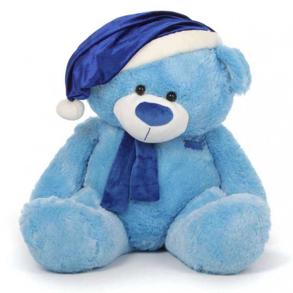 Blue 5 Feet Special Christmas Teddy Bear with muffler